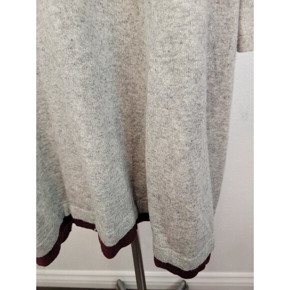 Anthropologie Sparrow Cowl Neck Swing Sweater Dress Sz Small Grey Wool Cashmere - Picture 7 of 10